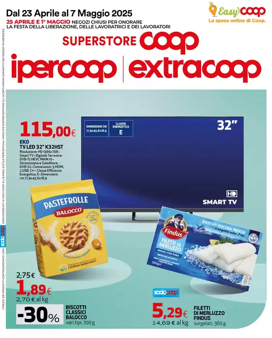 Volantino Ipercoop a Bologna | Dal 23 aprile al 7 maggio 2025 | 23/4/2025 - 7/5/2025
