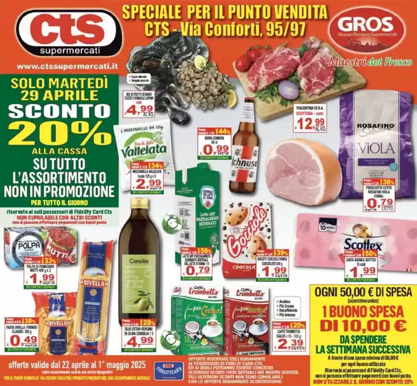 Volantino CTS Supermercati | Sconto 20% | 22/4/2025 - 1/5/2025