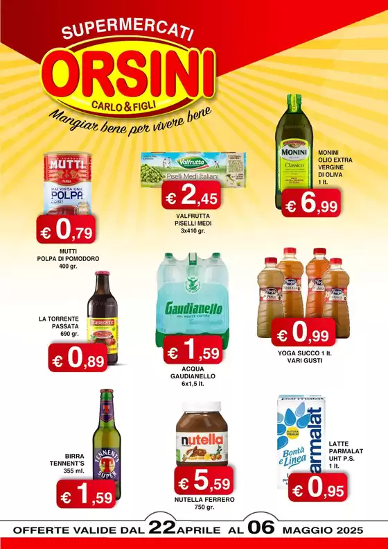 Volantino Orsini Market a Castel di Sangro | Offerte valide dal 22 aprile al 06 maggio | 22/4/2025 - 6/5/2025