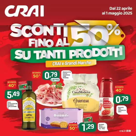 Volantino Crai a Lamezia Terme | Sconti fino al 50% | 22/4/2025 - 1/5/2025