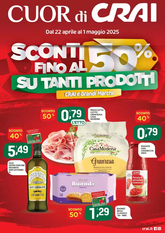 Volantino Crai a Paola | Sconti fino al 50% | 22/4/2025 - 1/5/2025