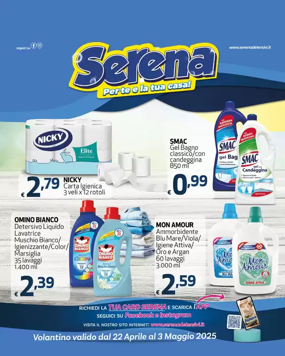 Volantino Serena Detersivi a Palermo | Offerte valido dal 22 aprile al 3 maggio | 22/4/2025 - 3/5/2025
