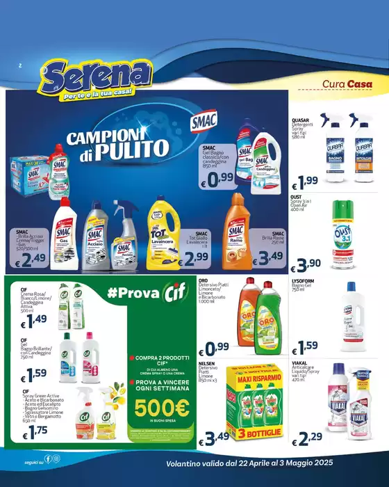 Volantino Serena Detersivi a Palermo | Offerte valido dal 22 aprile al 3 maggio | 22/4/2025 - 3/5/2025