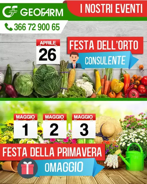 Volantino Geofarm a Avellino | Festa della primavera | 26/4/2025 - 3/5/2025