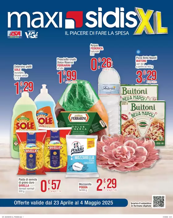 Volantino Sidis a Sestu | Il piacere di fare la spesa | 23/4/2025 - 4/5/2025