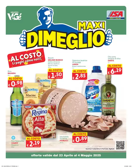 Volantino Dimeglio a Pozzomaggiore | Al costo li paghi come noi!!! | 23/4/2025 - 4/5/2025