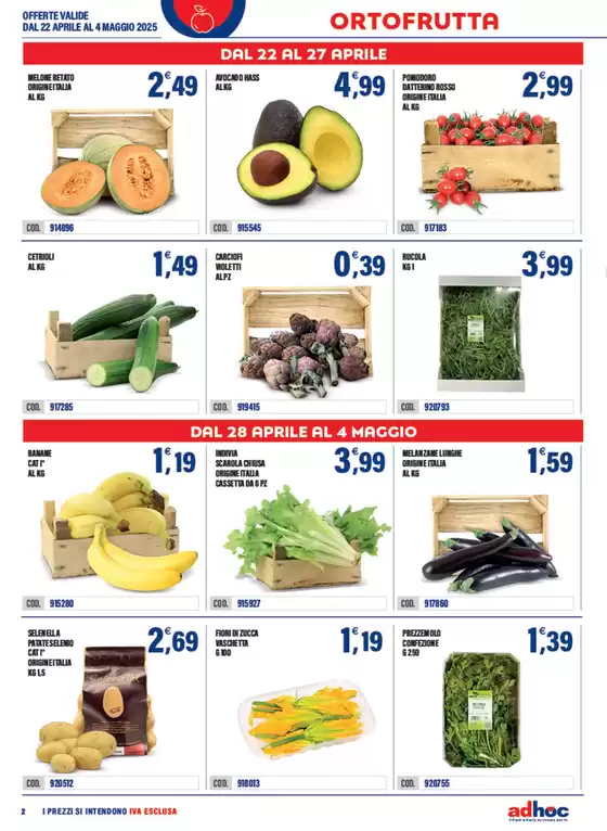 Volantino Adhoc a Orta di Atella | Offerte valide dal 22 aprile al 4 maggio | 22/4/2025 - 4/5/2025