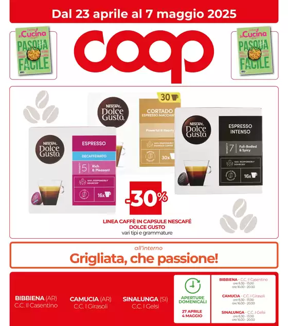 Volantino Coop a Sinalunga | DAL 23 APRILE AL 7 MAGGIO 2025 | 23/4/2025 - 7/5/2025