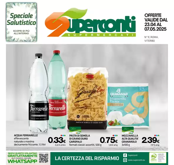 Volantino Superconti a Valmontone | La certezza del risparmio | 23/4/2025 - 7/5/2025
