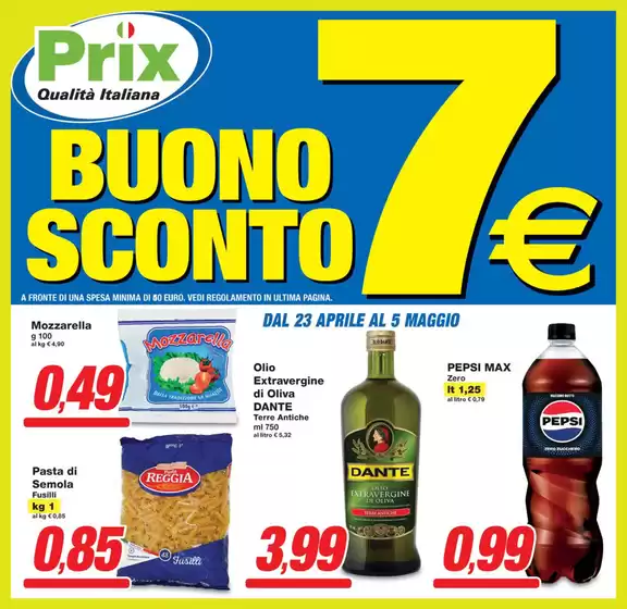 Volantino Prix a Schio | Buono sconto 7€ | 23/4/2025 - 5/5/2025
