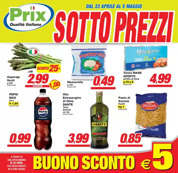 Volantino Prix a Gemona del Friuli | Sotto prezzi | 23/4/2025 - 5/5/2025
