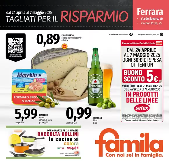 Volantino Famila a Ferrara | Tagliati per il risparmio | 24/4/2025 - 7/5/2025