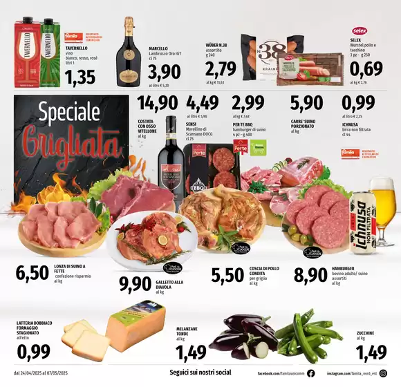 Volantino Famila a Ferrara | Tagliati per il risparmio | 24/4/2025 - 7/5/2025