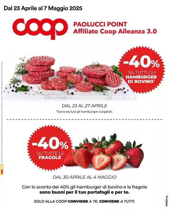 Volantino Coop a Morrovalle | Conviene a te. Conviene a tutti! | 23/4/2025 - 7/5/2025