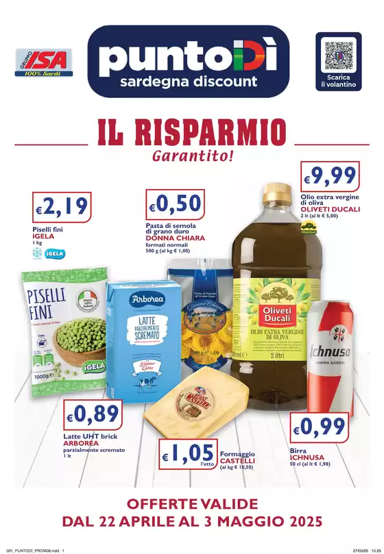 Volantino PuntoDì a Olbia | OFFERTE VALIDE DAL 22 APRILE AL 3 MAGGIO 2025 | 23/4/2025 - 3/5/2025
