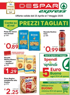 Volantino Despar Express a Priocca | Prezzi tagliati | 23/4/2025 - 7/5/2025