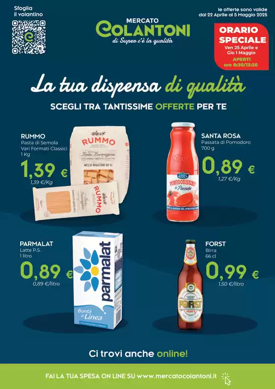 Volantino Mercato Colantoni a Palermo | La tua dispensa di qualita | 23/4/2025 - 5/5/2025