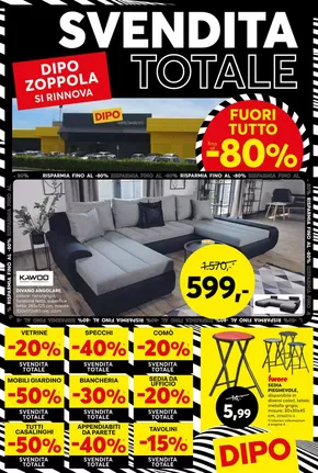 Offerte di Arredamento a Martignacco | Svendita totale in Dipo | 23/4/2025 - 4/5/2025