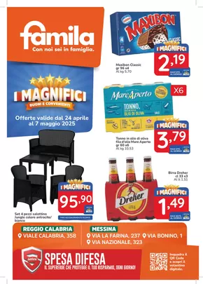 Volantino Famila Superstore a Messina | I Magnifici | 24/4/2025 - 7/5/2025