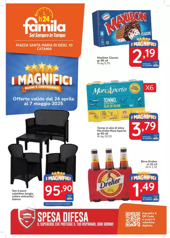 Volantino Famila Superstore a Catania | I Magnifici | 24/4/2025 - 7/5/2025