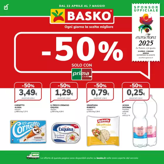 Volantino Basko a Alessandria | Promo 50% | 22/4/2025 - 7/5/2025