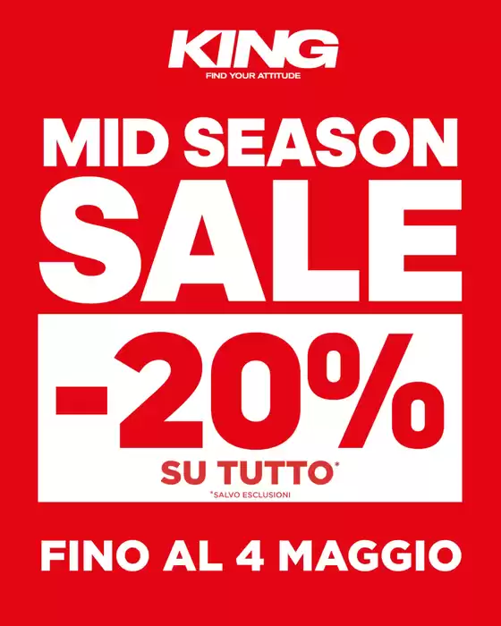 Volantino Le Fornaci Mega Shopping a Beinasco | MID Season Sale -20% | 23/4/2025 - 4/5/2025
