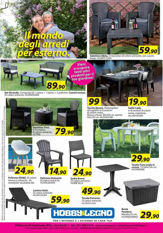 Volantino Hobby & Legno a Castenaso | Il mondo degli arredi per esterno | 23/4/2025 - 3/5/2025