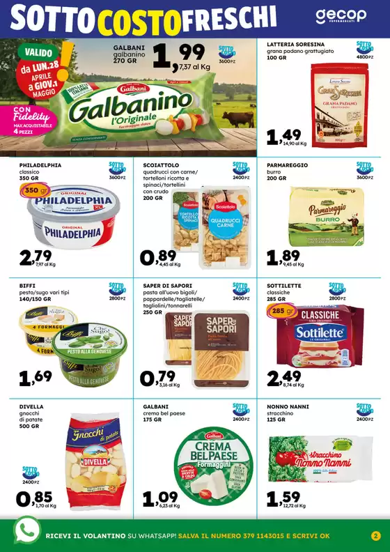 Volantino Gecop a Cassino | Sottocosto Freschi | 22/4/2025 - 4/5/2025