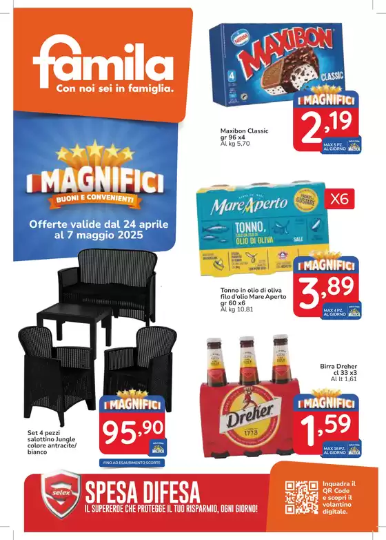 Volantino Famila Superstore | I Magnifici | 24/4/2025 - 7/5/2025