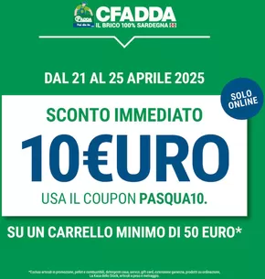 Offerte di Bricolage a Cagliari | Sconto Immediato 10 Euro in CFadda | 23/4/2025 - 25/4/2025