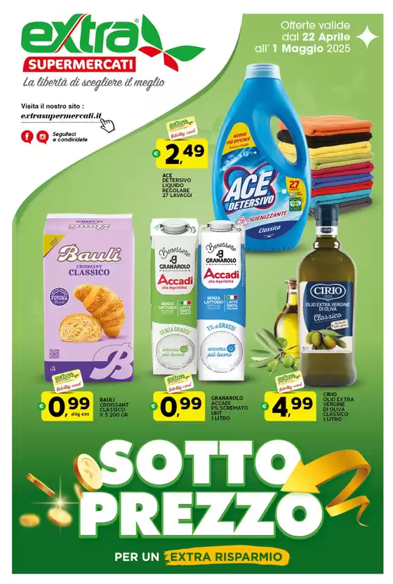 Volantino Extra Supermercati a Nola | Sotto prezzo | 23/4/2025 - 1/5/2025
