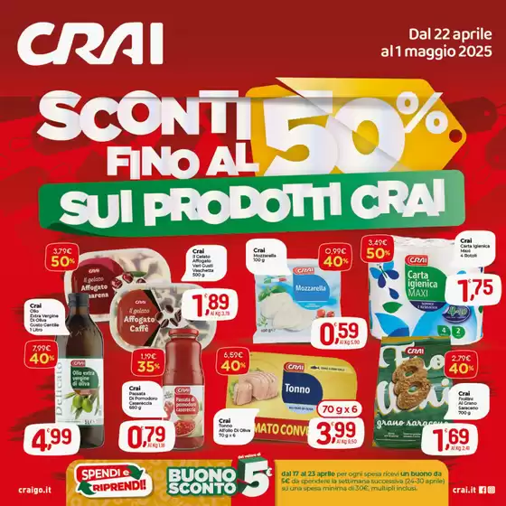 Volantino Crai a Ladispoli | Sconti fino al 50% | 23/4/2025 - 1/5/2025