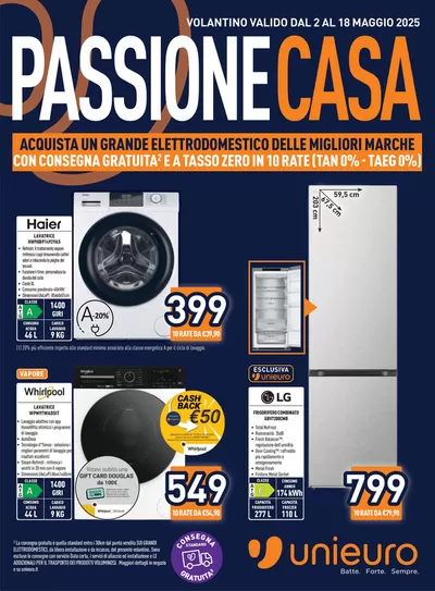 Volantino Unieuro a Trescore Balneario | Passione casa da Unieuro! | 2/5/2025 - 18/5/2025