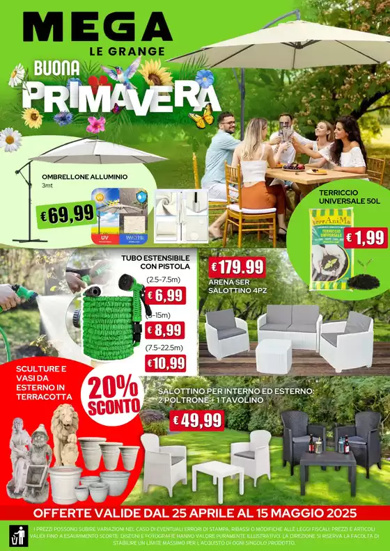 Volantino Mega a Piedimonte San Germano | Mega Le Grange - Buona Primavera | 25/4/2025 - 15/5/2025