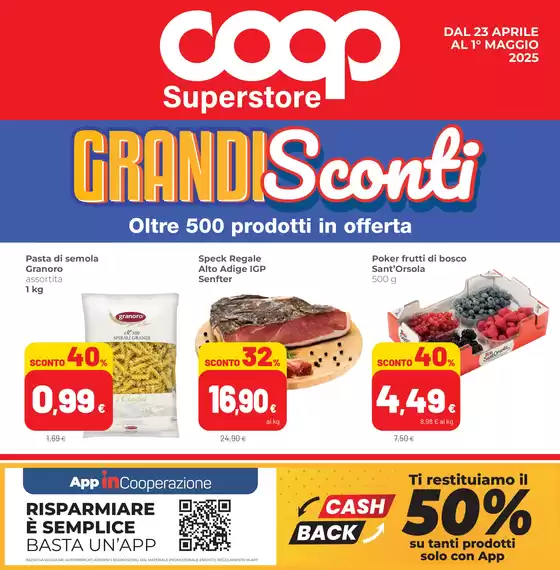 Volantino Superstore Coop a Trento | Grandi sconti  | 23/4/2025 - 1/5/2025