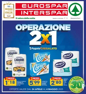 Volantino Eurospar | Operazione 2x1  | 24/4/2025 - 4/5/2025