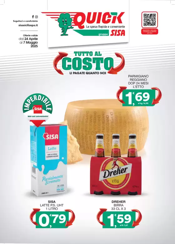 Volantino Quick Sisa | Tutto al costo | 24/4/2025 - 7/5/2025