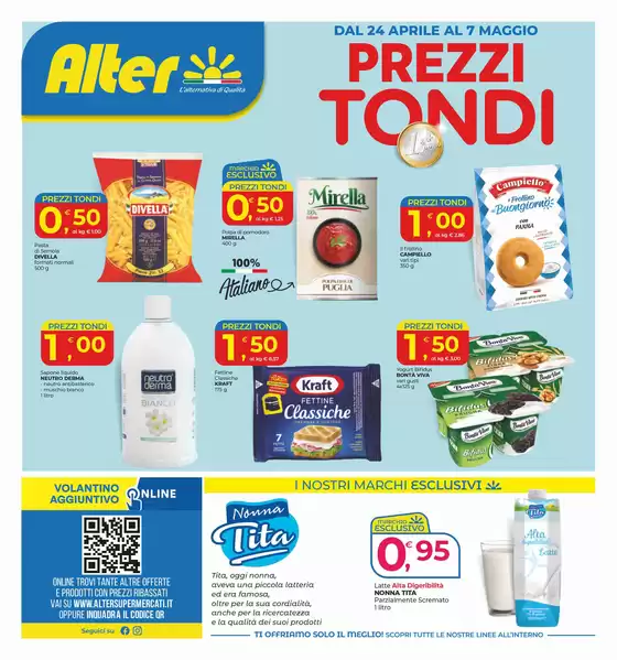 Volantino Alter Discount a Sant'Arcangelo | Prezzi tondi | 24/4/2025 - 7/5/2025