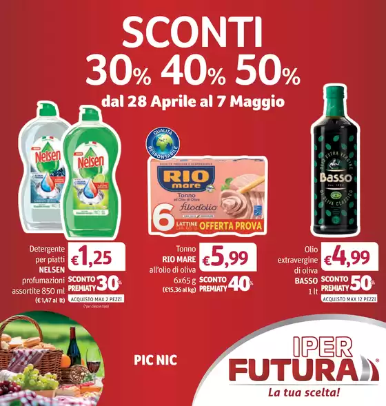 Volantino Iper Futura a Battipaglia | Sconti 30% 40% 50% | 28/4/2025 - 7/5/2025