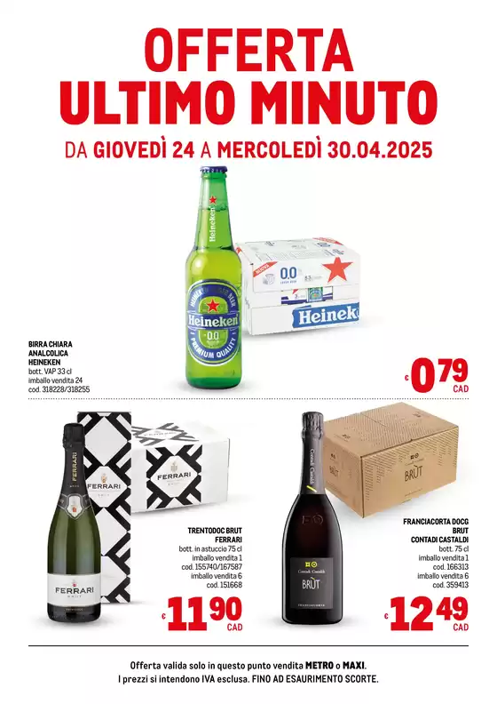 Volantino Metro a Genova | Offerte ultimo minuto | 24/4/2025 - 30/4/2025