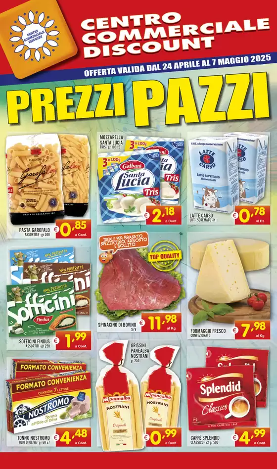 Volantino Centro Commerciale Discount a Gemona del Friuli | Prezzi pazzi | 24/4/2025 - 7/5/2025