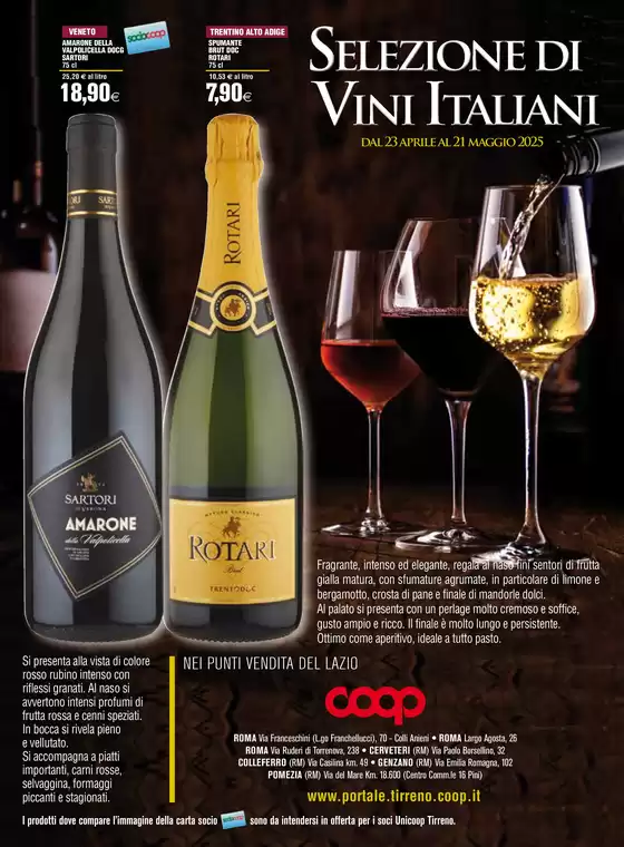 Volantino Coop a Roma | Selezione di vini italiani | 23/4/2025 - 21/5/2025