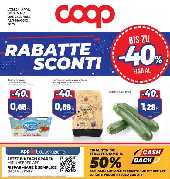 Volantino Coop a Bolzano | Rabatte bis u 40% | 24/4/2025 - 7/5/2025