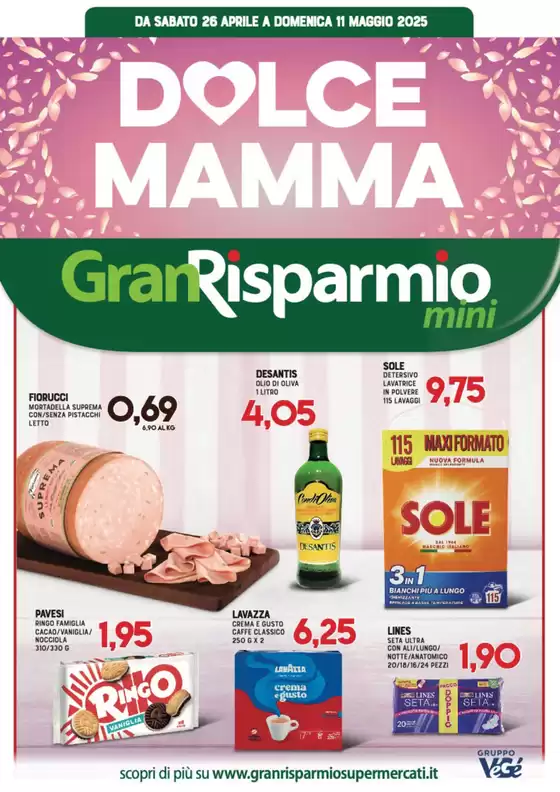 Volantino Gran Risparmio a San Cesareo | Dolce mamma | 26/4/2025 - 11/5/2025