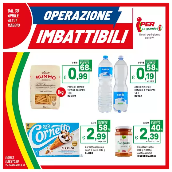 Volantino Iper La grande i a Monza | Operazione imbattibili | 30/4/2025 - 11/5/2025