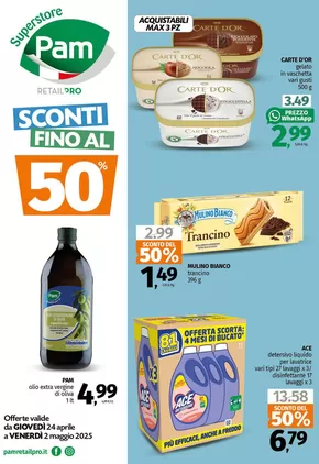 Volantino Pam RetailPro a Pagani | Sconti fino al 50% | 28/4/2025 - 2/5/2025
