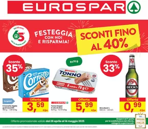 Offerte di Iper e super a Belluno | Sconti fino al 40% in Eurospar | 28/4/2025 - 14/5/2025