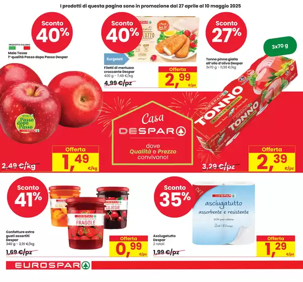 Volantino Eurospar a Gemona del Friuli | SCONTI FINO AL 40% | 28/4/2025 - 14/5/2025