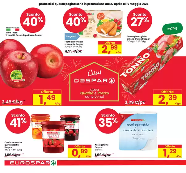 Volantino Eurospar a Treviso | Sconti fino al 40%  | 28/4/2025 - 14/5/2025