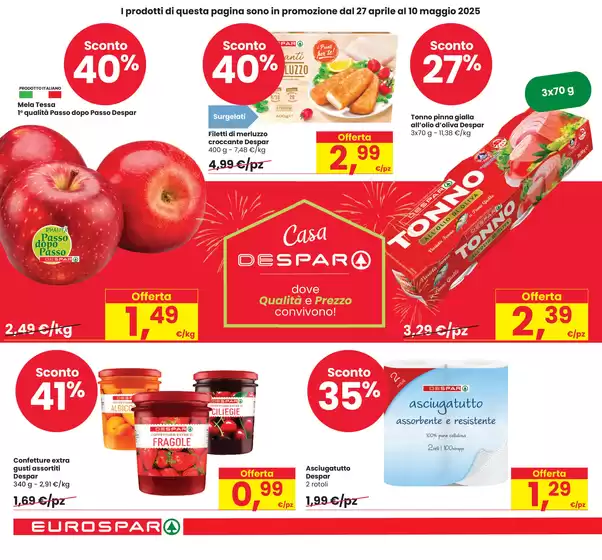 Volantino Eurospar a Santarcangelo di Romagna | SCONTI FINO AL 40% | 28/4/2025 - 14/5/2025